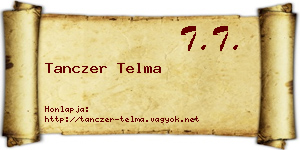 Tanczer Telma névjegykártya
